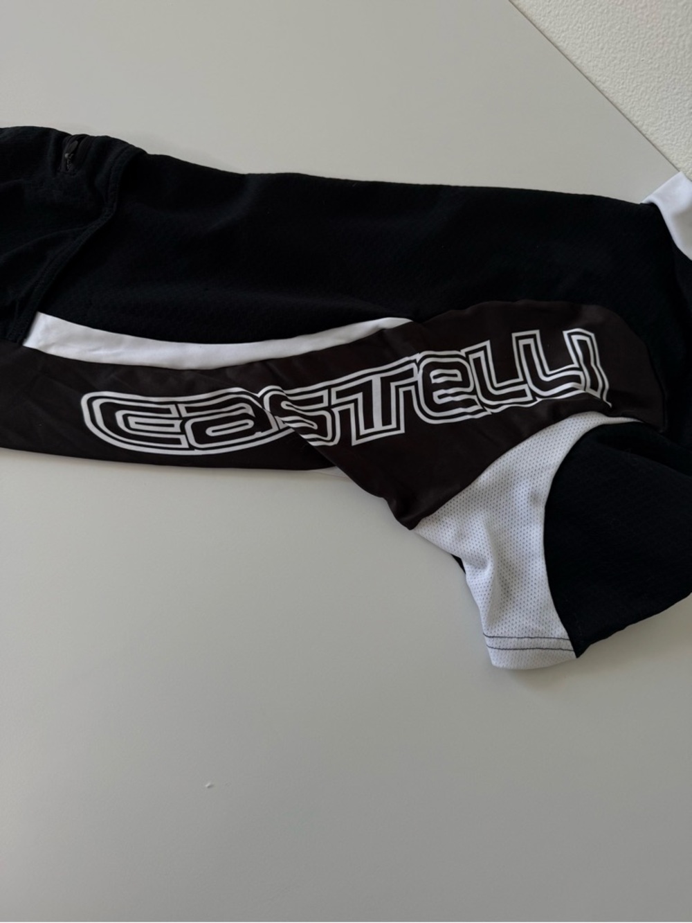 Castelli Prosecco Cycling Jersey Men’s Large Black White Half Zip Italian Flag - Picture 3 of 16